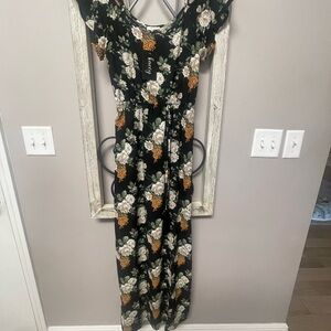 Black Floral Maxi Dress